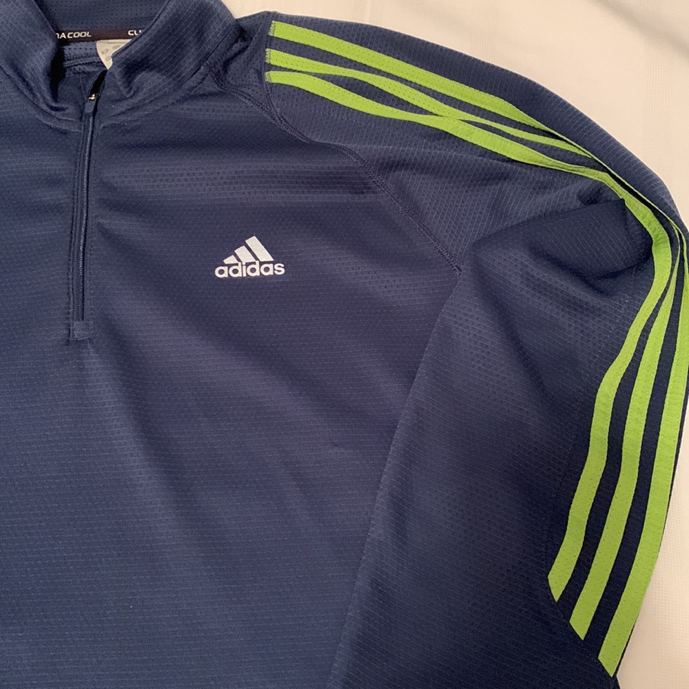 ADIDAS | Climate Cool performance quarter zip 3 stripe pullover